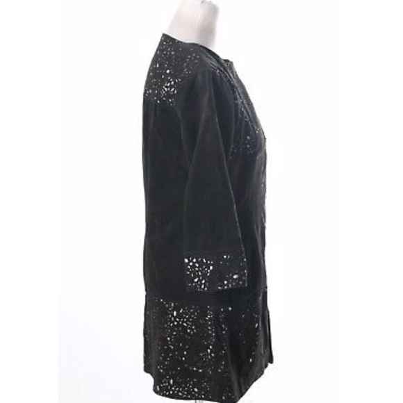 NWT Chi Charles Falchi Laser Cut Suede Jacket - Picture 3 of 8
